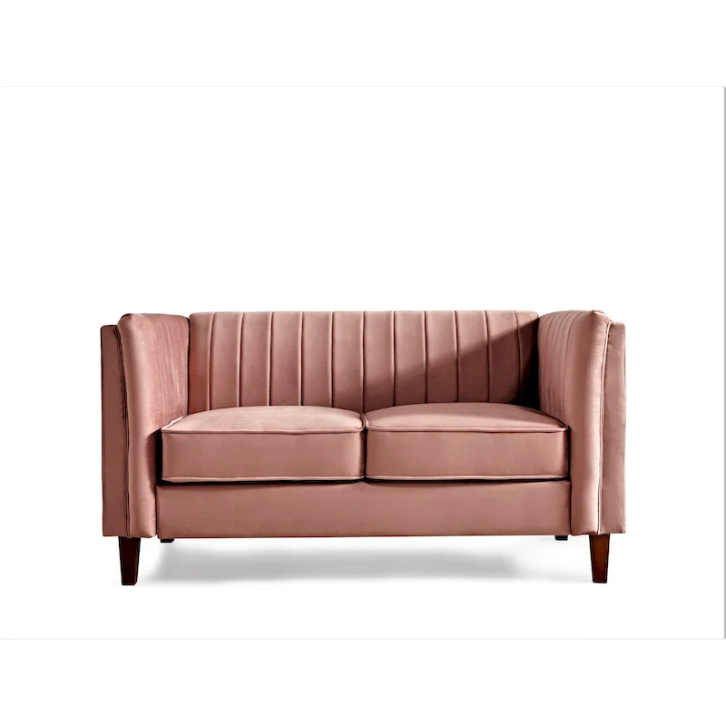 Line Tufted Square Design Loveseat