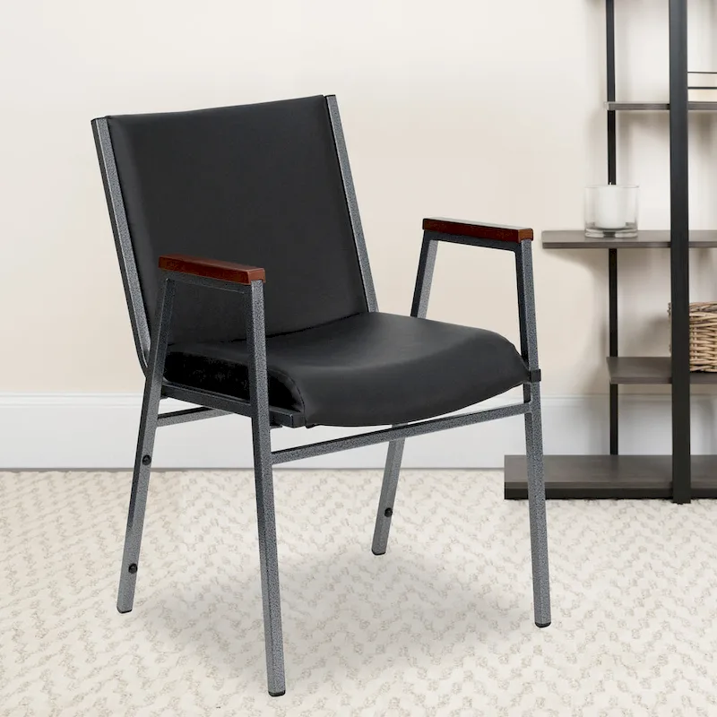 Heavy Duty Stack Chair with Arms - 21D x 21W x 31H