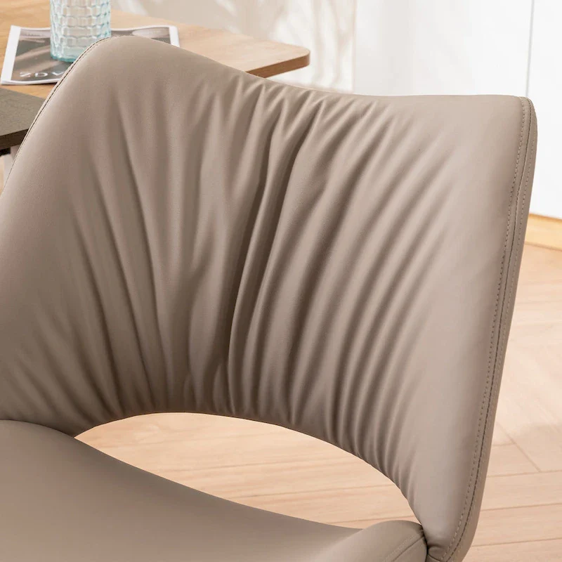 Swivel Armless Ergonomic Office Chair with Wheels