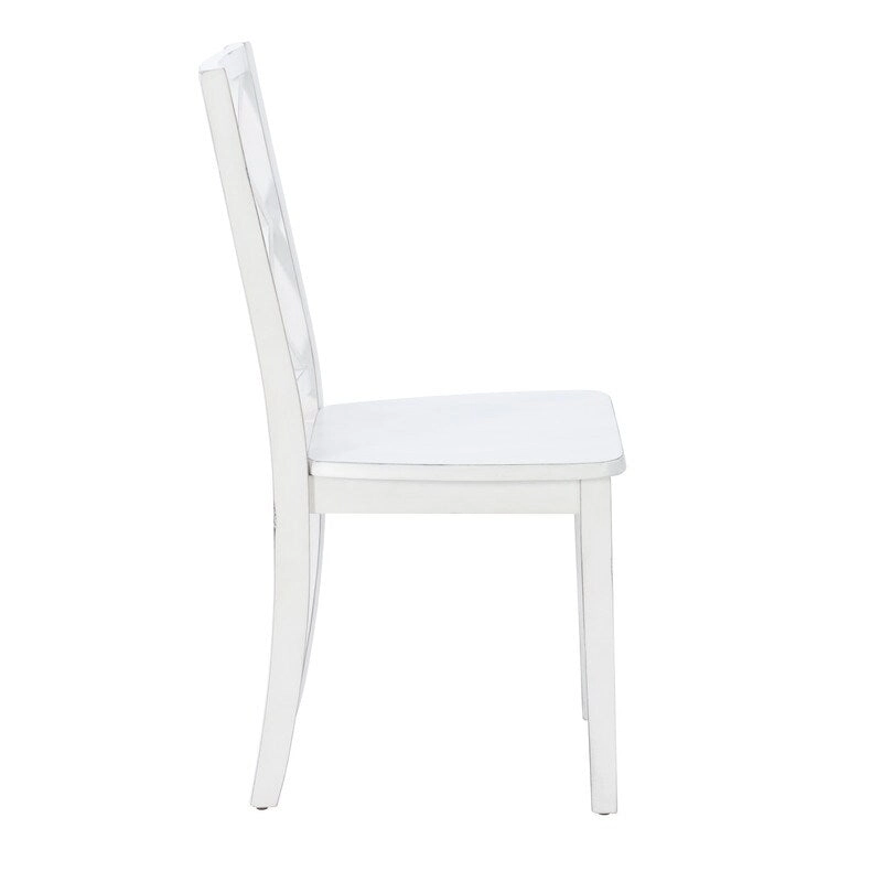 Harrow 5-piece White Farmhouse Dining Set