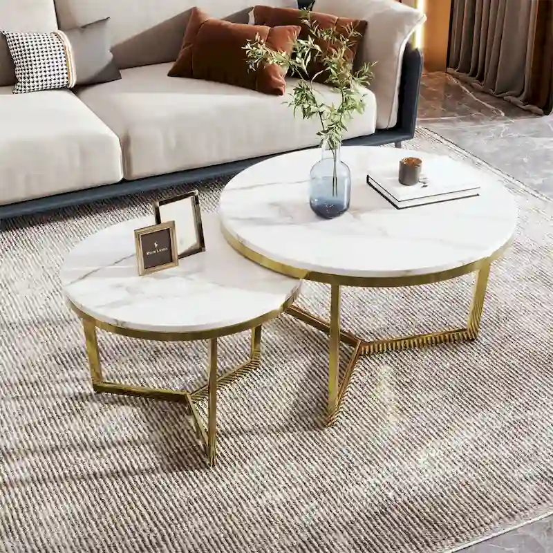 Modern Round Nesting Coffee Table Set