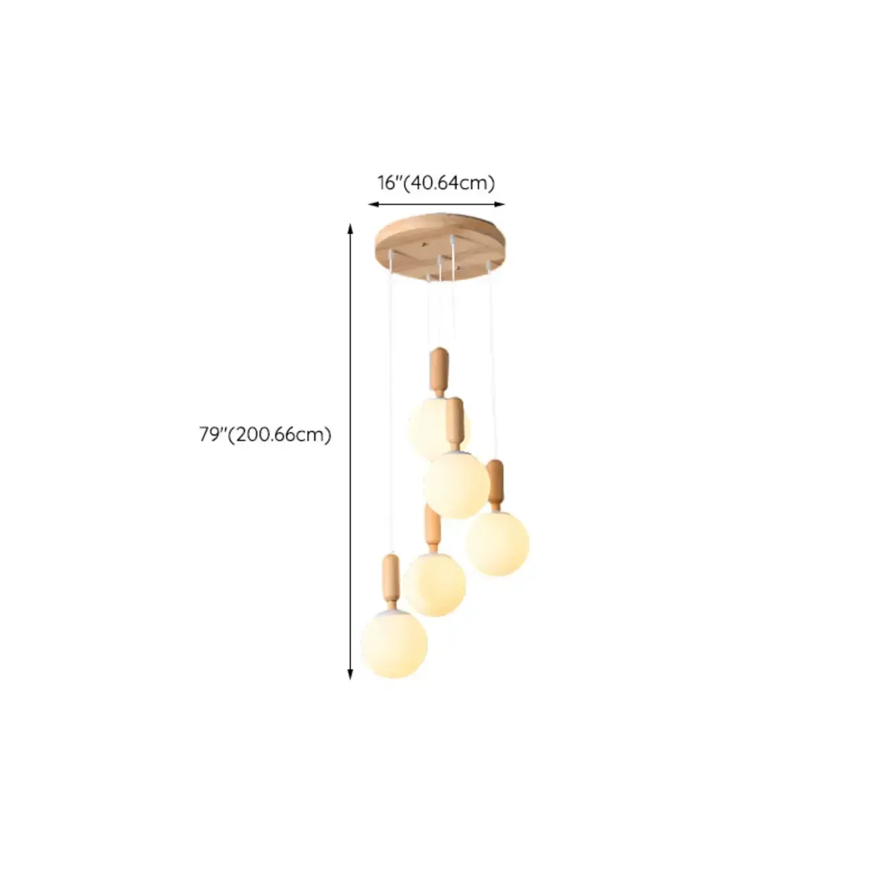 Milk Glass Cluster Pendant Light With Adjustable Length