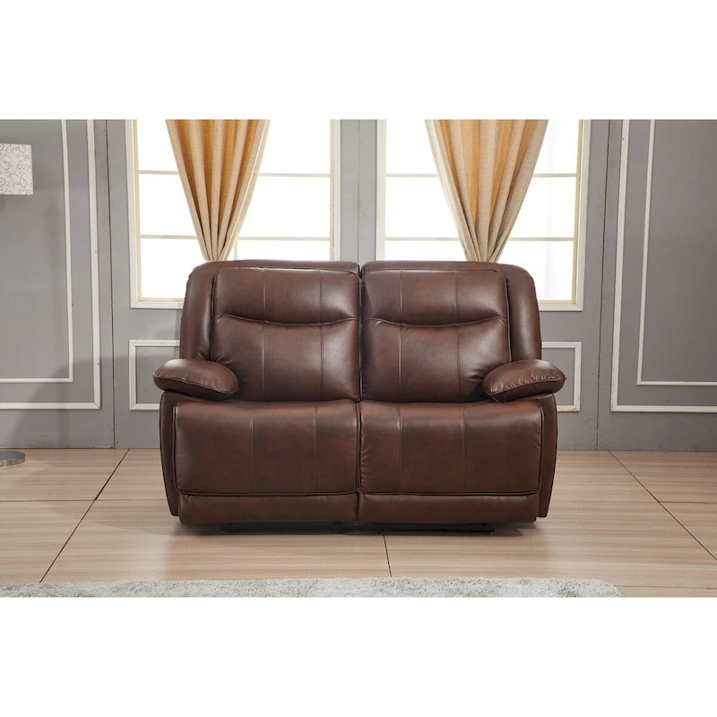 Betsy Furniture 2 Piece Bonded Leather Reclining Living Room Set, Sofa and Loveseat