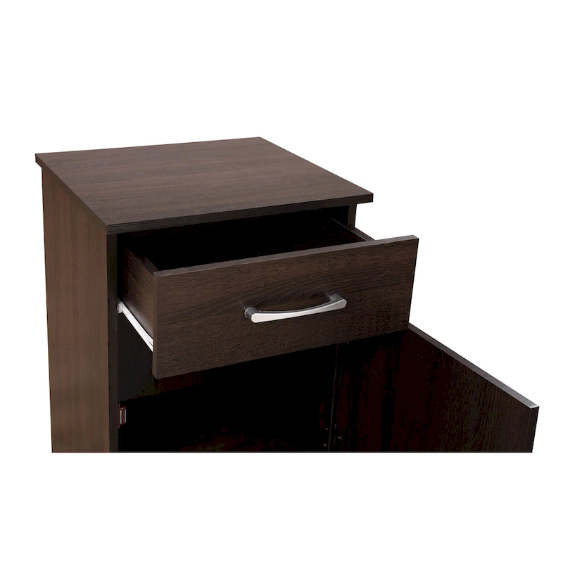 Alston 1-drawer and Cabinet Wood Nightstand
