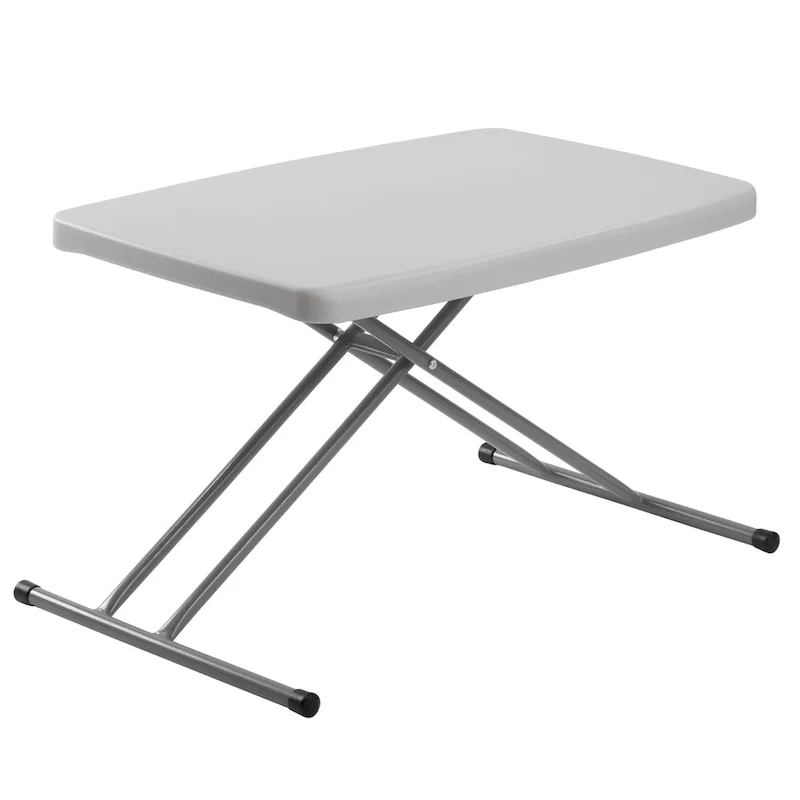 20 x 30 Height Adjustable Personal Folding Table, Speckled Grey
