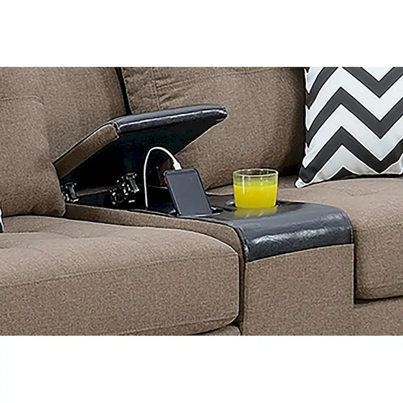 Bobkona Troy Plush Polyfiber 2-piece Sofa and Loveseat Set