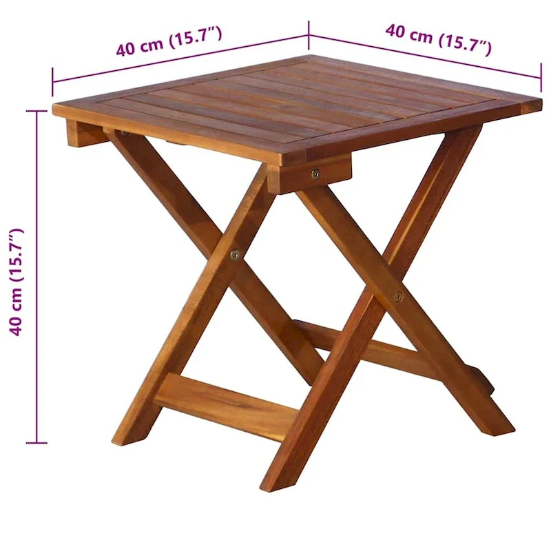 vidaXL Sun Loungers 2 pcs with Table and Cushions Solid Acacia Wood - 72.4 x 21.7 x 25.2