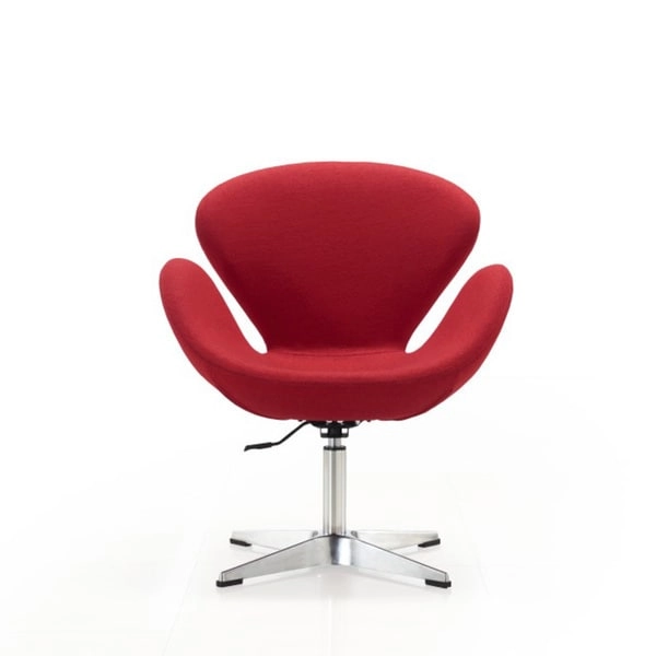 Raspberry Contemporary Adjustable Swivel Chair