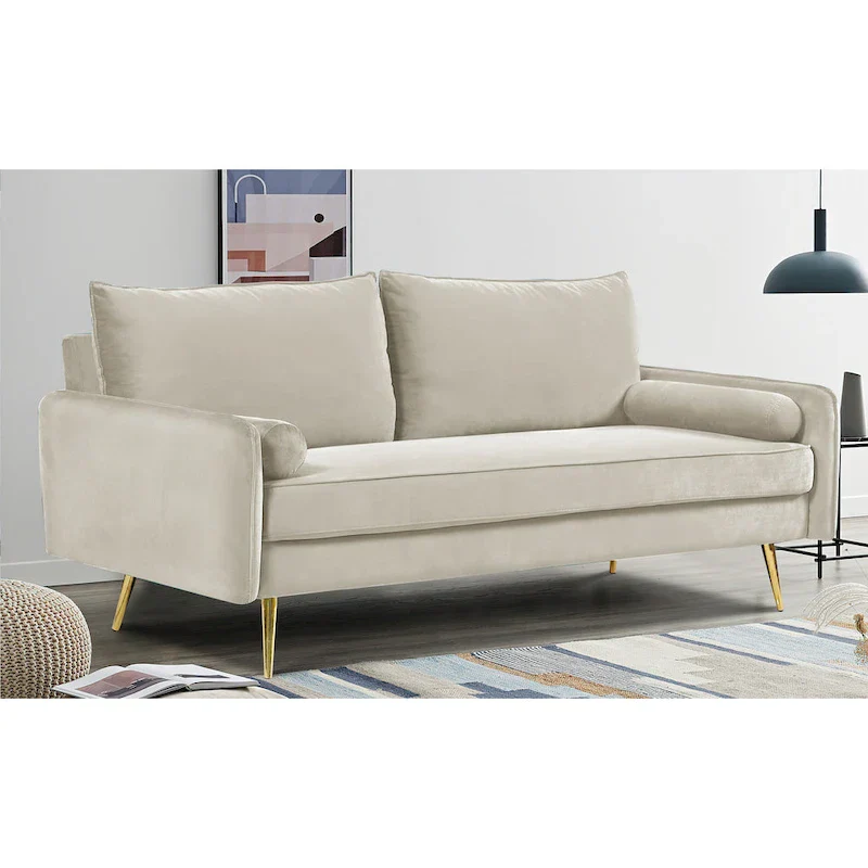Villeda 70W Polyester Square Arms Sofa