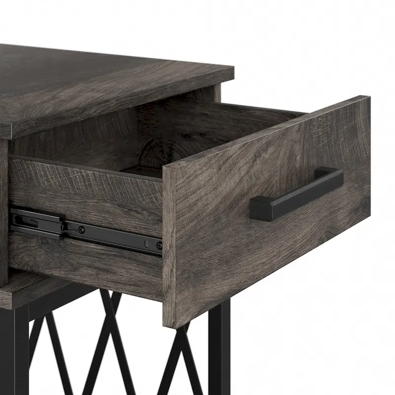 City Park Industrial End Table with Drawer