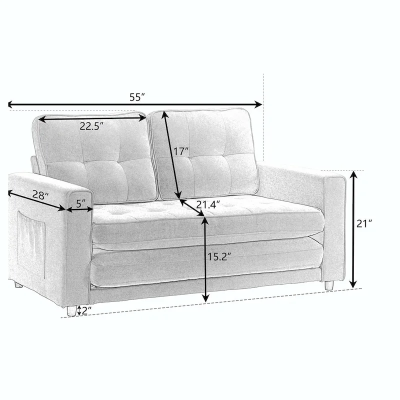 Convertible Futon Couch sleeper sofabed