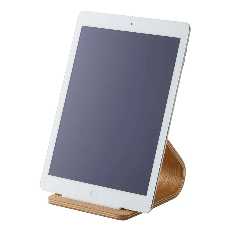 Tablet Stand, Wood - L 5.51 x W 4.72 x H 4.53 inches