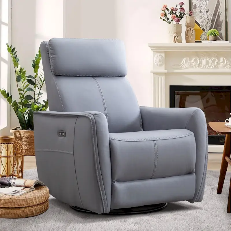 32.3 Wide Power Swivel Rocker Recliner Chairwith USB Ports