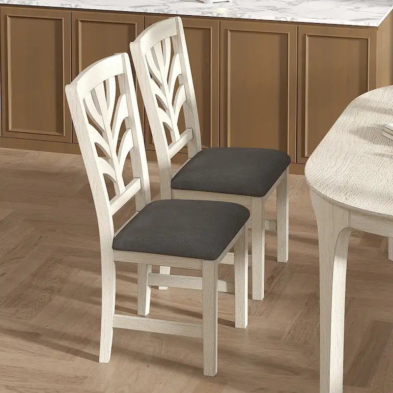 VECELO 5/7 Piece Dining Table Set Consist of an Oval Dining Room Table