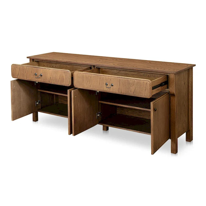 Bastian, Sideboard With drawers, Warm Brown - 78.5W x19.76D x32H