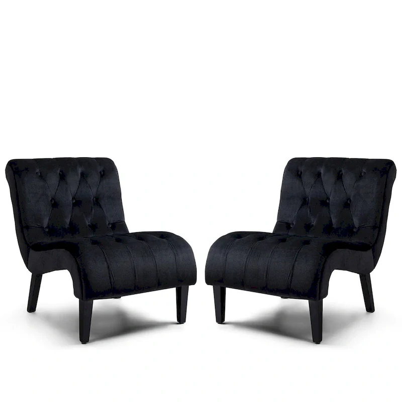 AVAWING Set of 2 Armless Accent Upholstered Lounge Chair