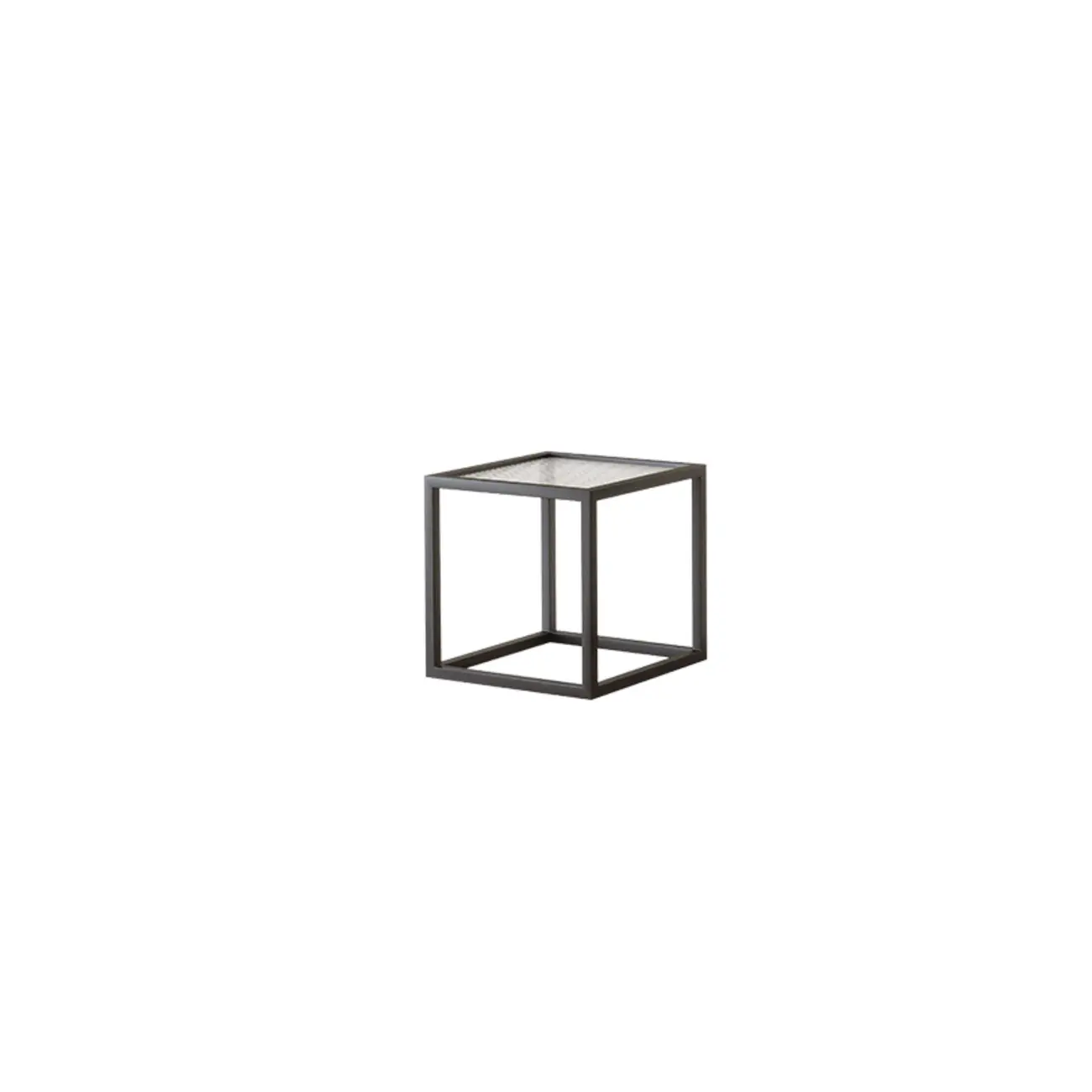 Modern Cube Open Metal Frame Black Bookcase