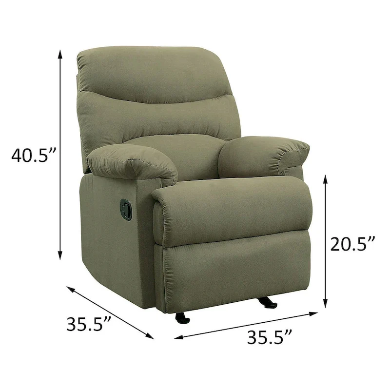 Pillow Top Arms Recliner with Tufted Back