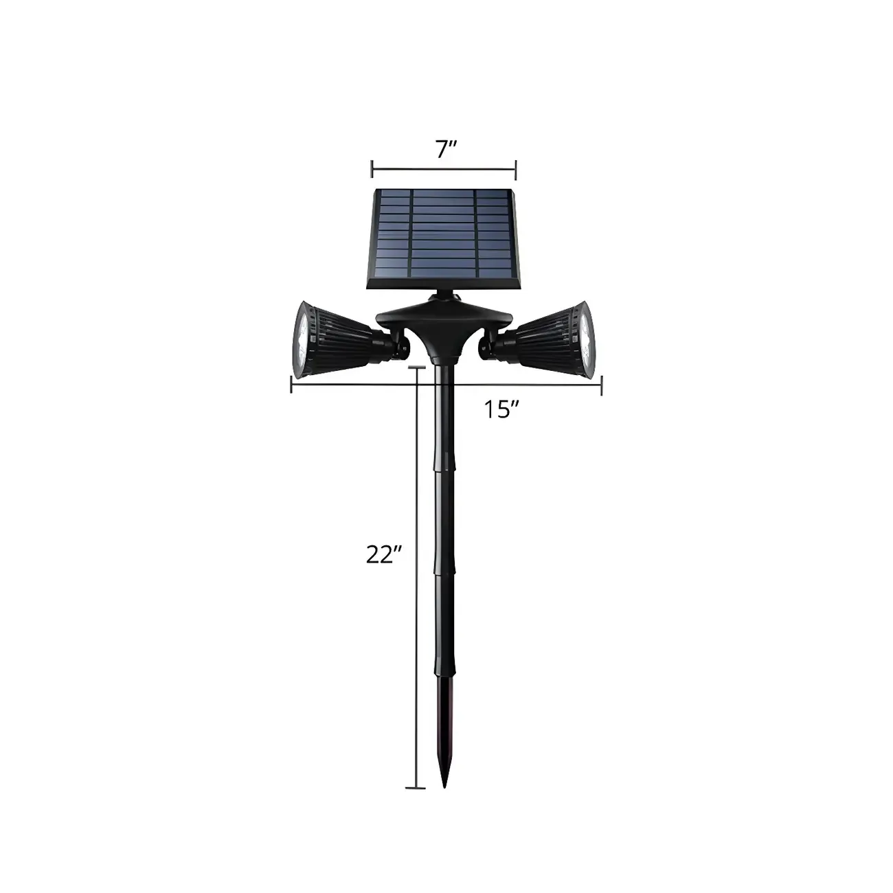 Modern Solar 2-Light Adjustable Landscape Lighting