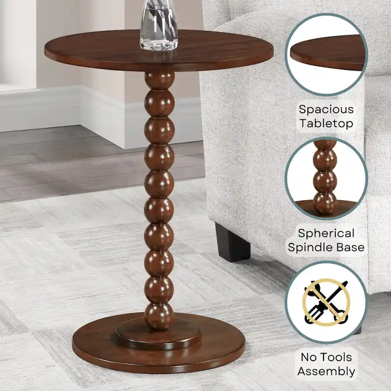 Convenience Concepts Classic Accents Round Venetian Islands Spindle Table