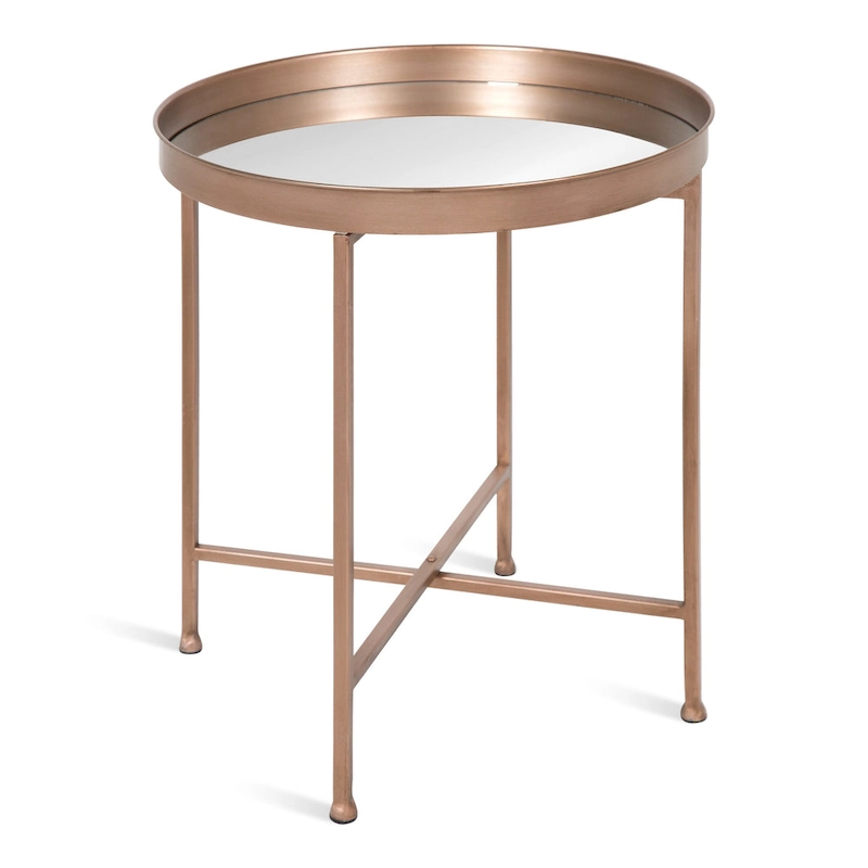 Kate and Laurel Celia Round Metal Side Table - 18.25x18.25x22