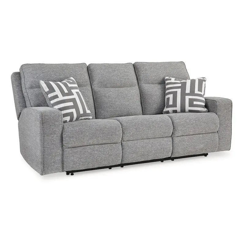 Power Reclining Sofa in Pewter, 88W x 43D x 42H Inches, Living Room Recliner Couch