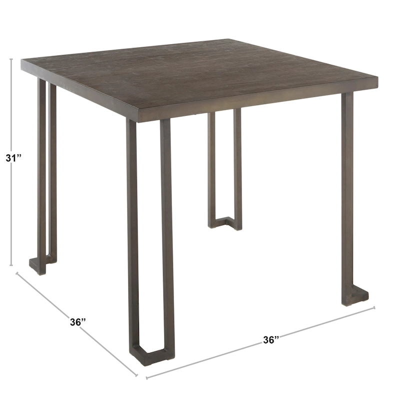 Carbon Loft Arturio Industrial Wood & Metal Dinette Table