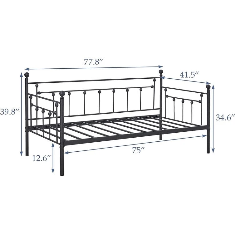 VECELO Twin Trundle Bed Frame Only