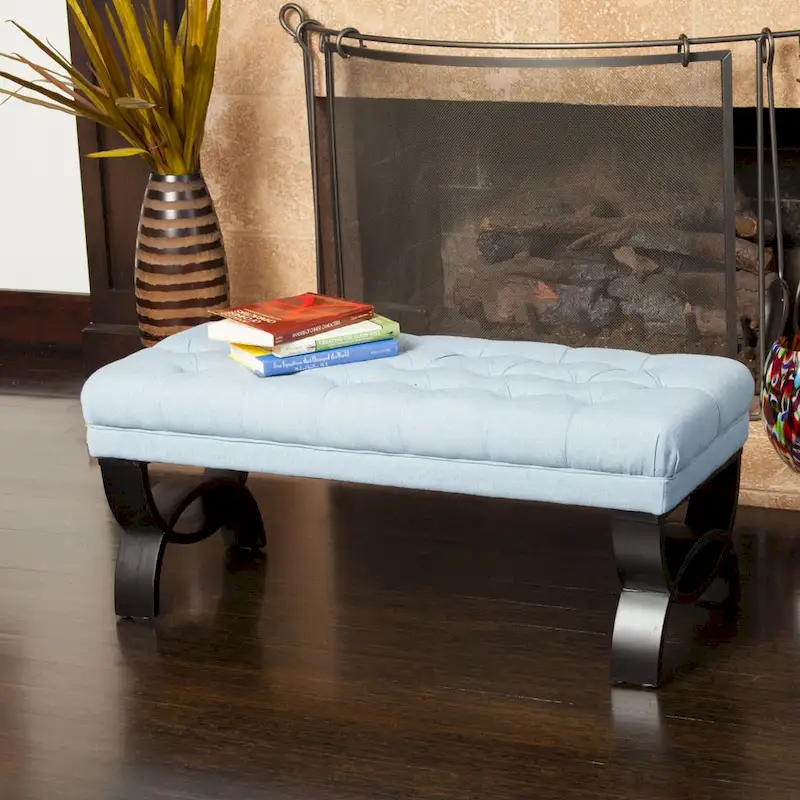 Scarlette Tufted Fabric Ottoman Bench by Christopher Knight Home - 41.00 L x 17.25 W x 16.75 H