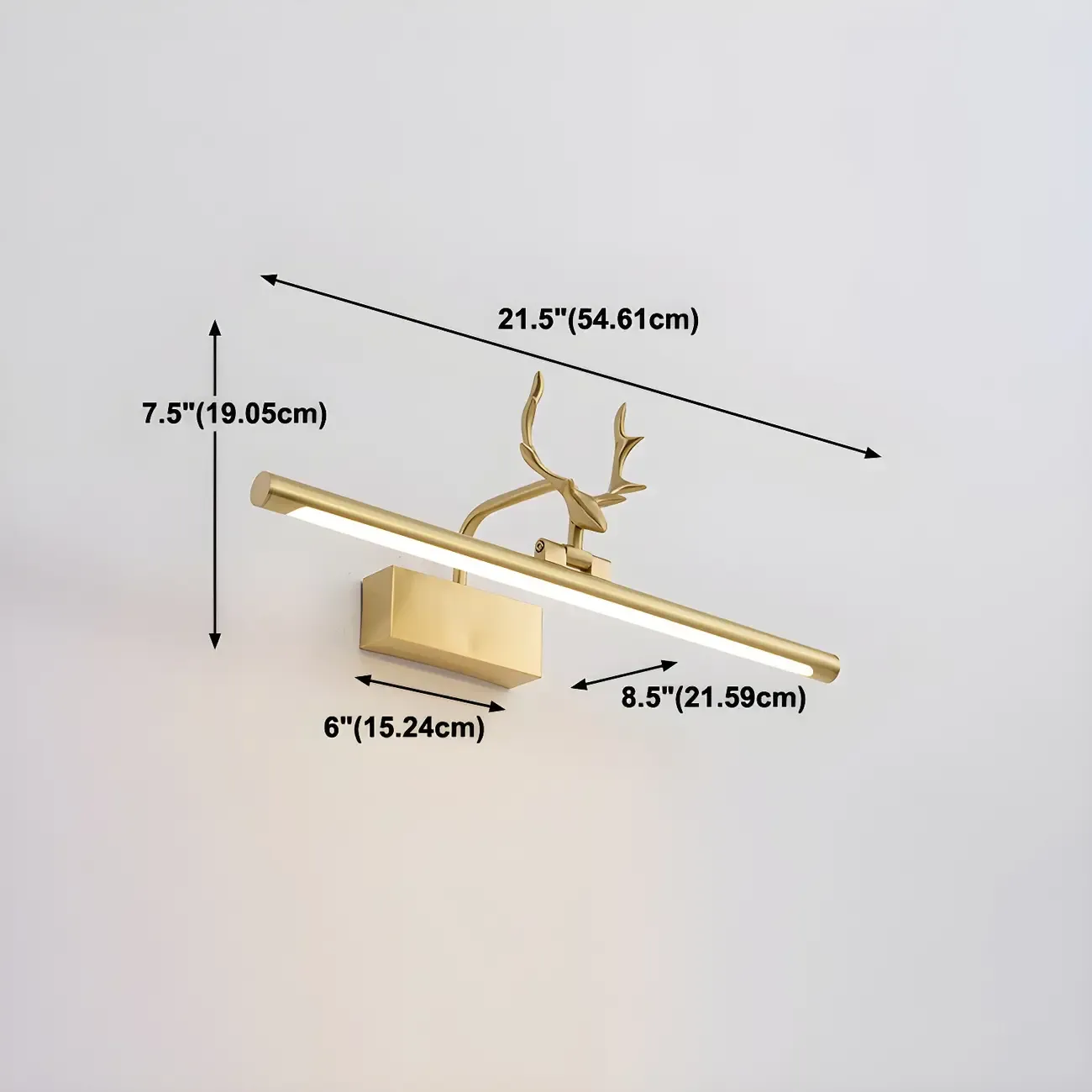 Modern Gold Antler Linear LED Bathroom Vanity Lights