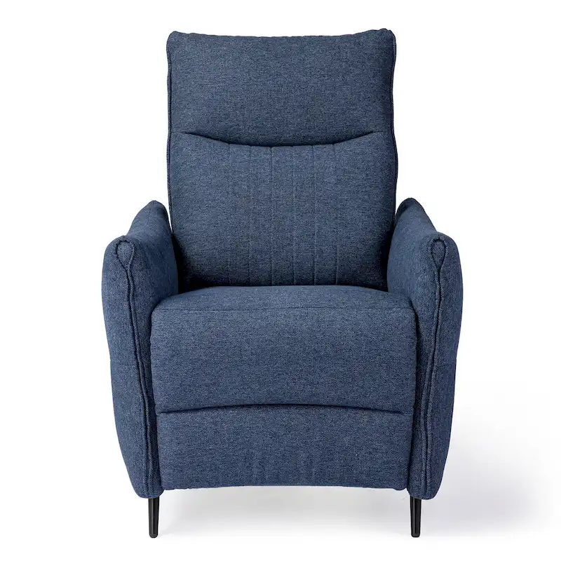 Glitzhome 41H Fabric Push Back Recliner With Ergonomic Segmented Back