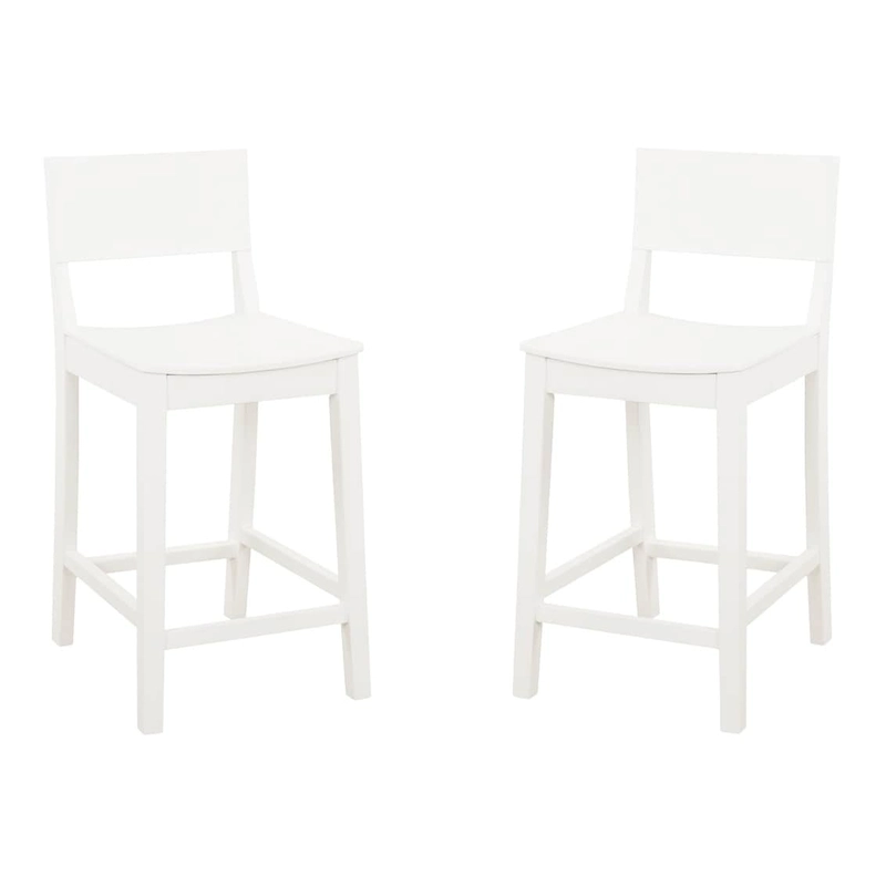 Dahlia Wood 24-Inch Armless Counter Stool (Set of 2)