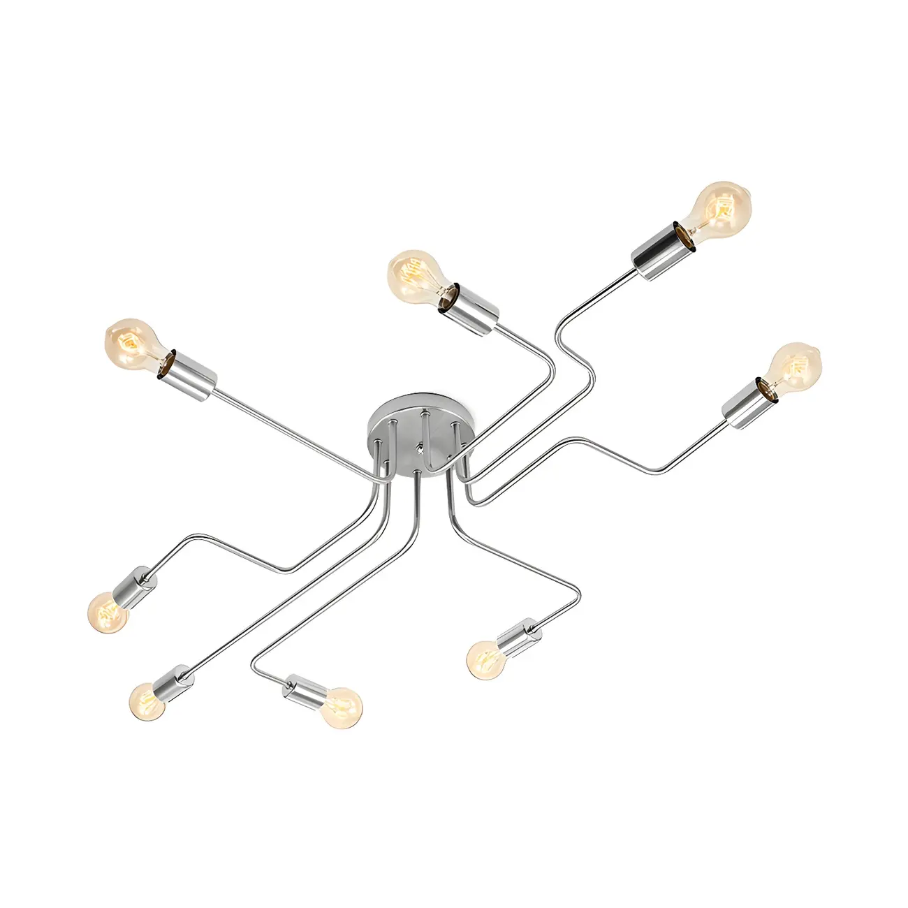 Industrial Branch Metal Semi Flush Ceiling Light