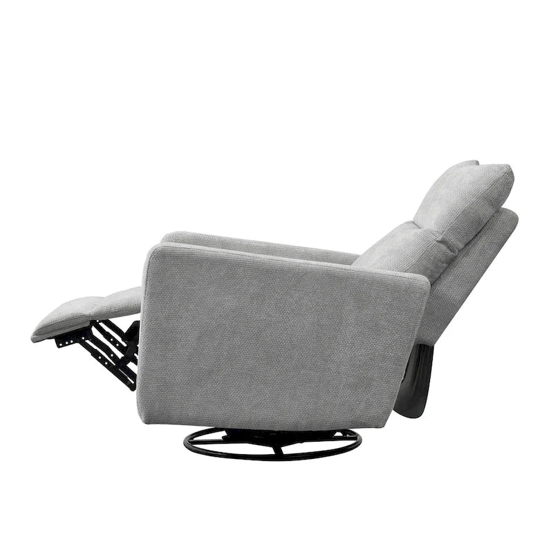 Olmas 33.5W Power Swivel Glider Recliner with USB Charger Set Of 2