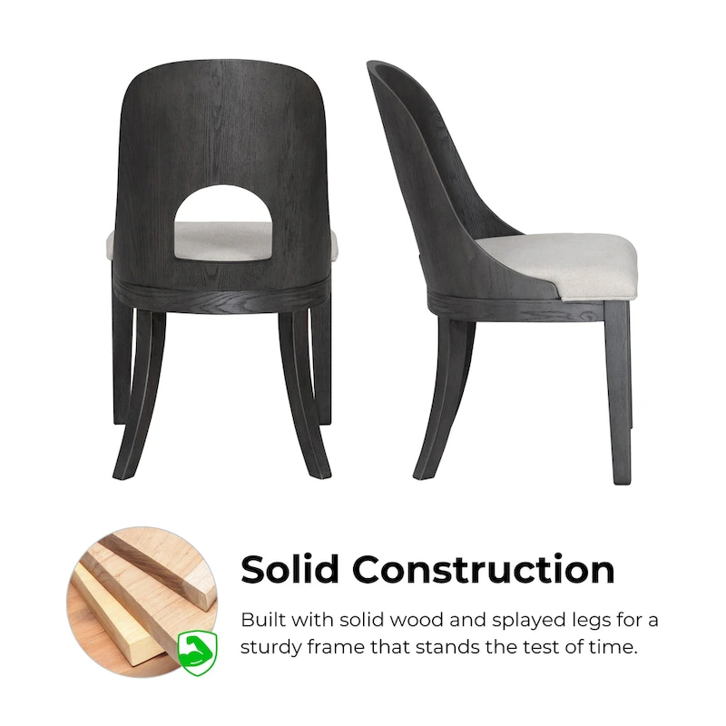 Furniture of America Piez Modern 5-Piece Solid Wood Round Dining Set