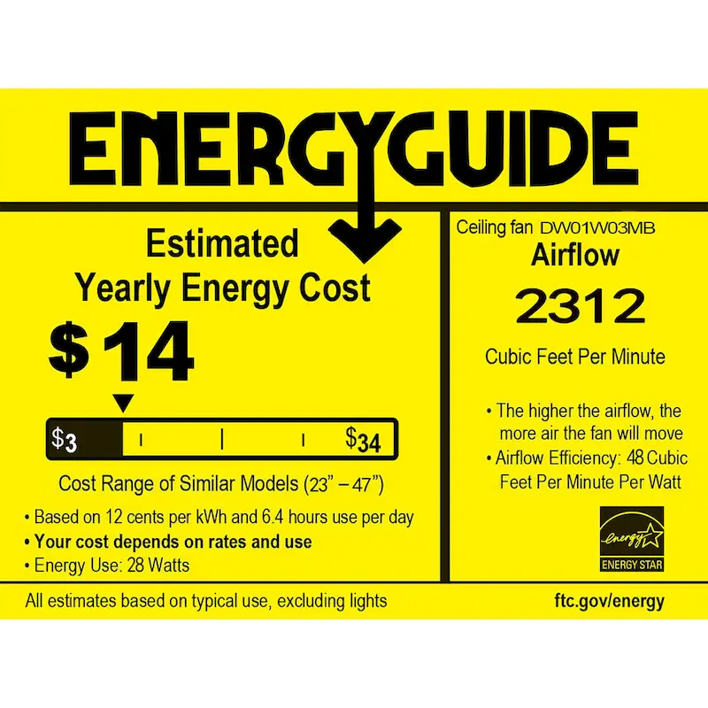 Leyton 24-inch Matte Black 6 Lights 3 Blades Lighted Ceiling Fan with Remote