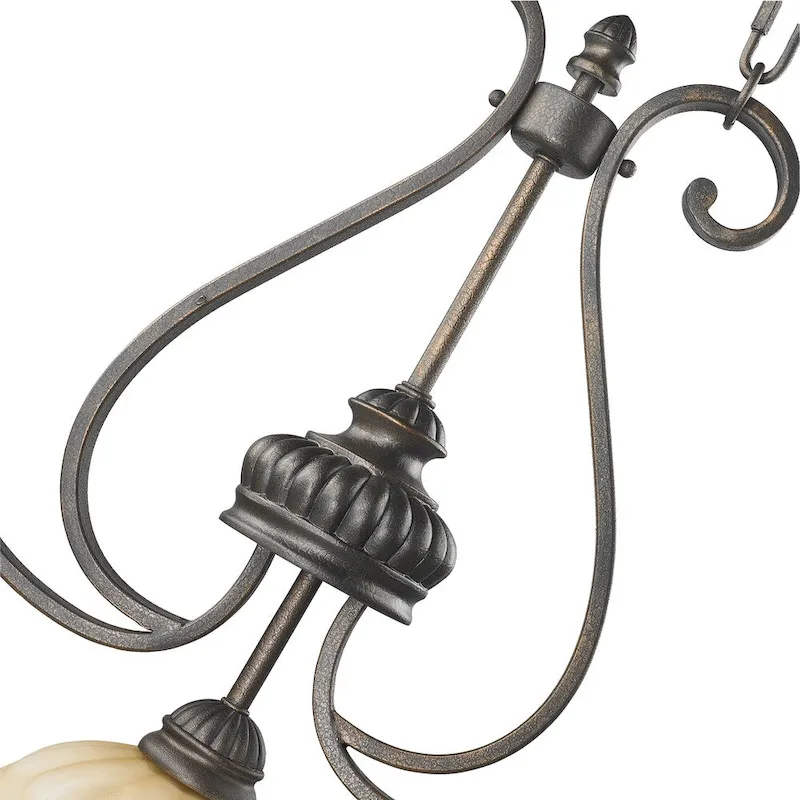 Golden Lighting Mayfair 3-Light Linear Pendant