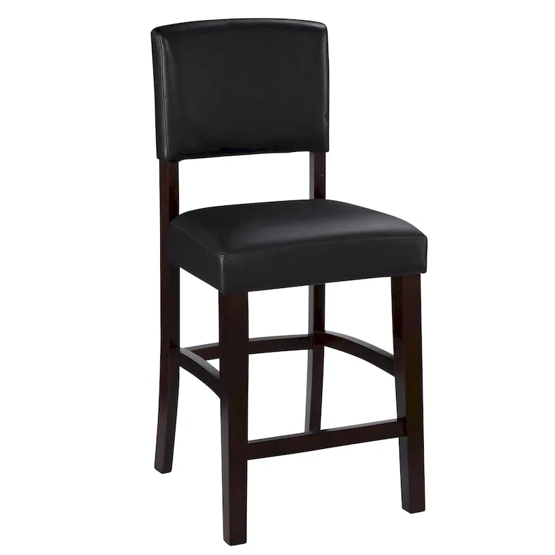 Linon Falesti Faux Leather 24.17-inch Espresso Counter Stool