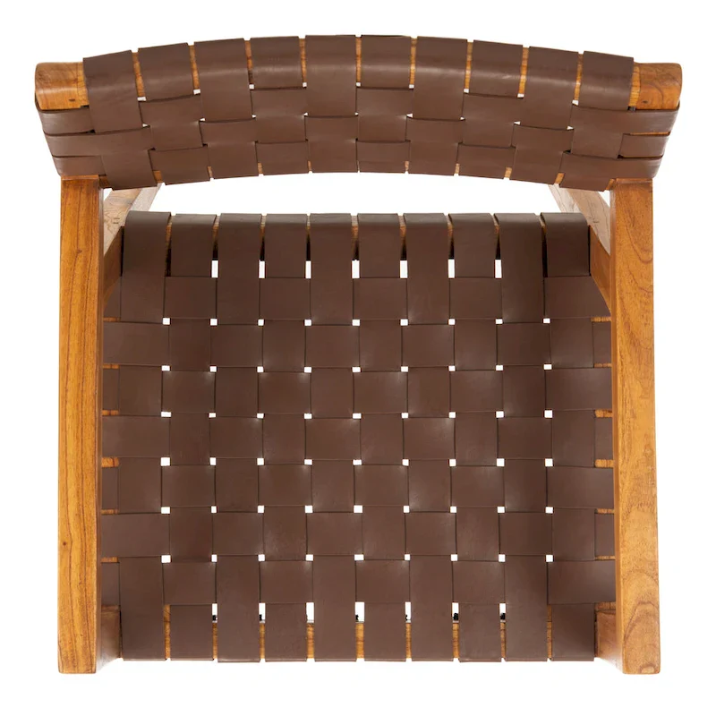 SAFAVIEH Gerda Woven Leather Dining Room Chair - 22.1 W x 20.9 L x 31.9 H - 22Wx21Dx32H