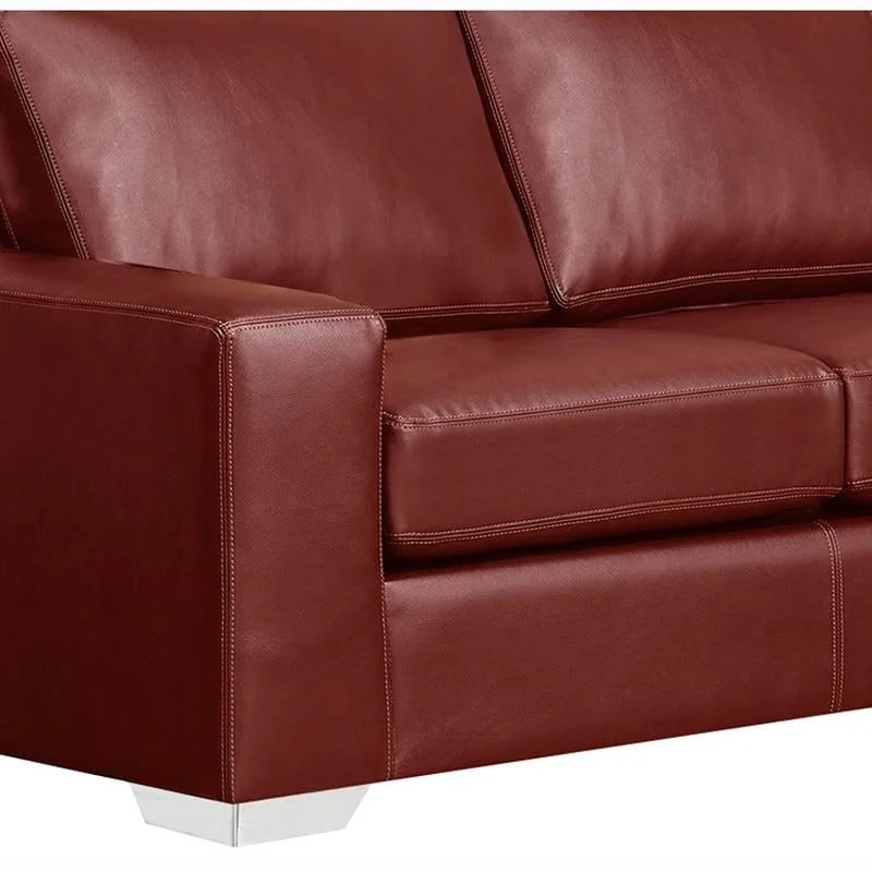 Mitchell Modern Premium Top Grain Italian Leather Sectional Sofa