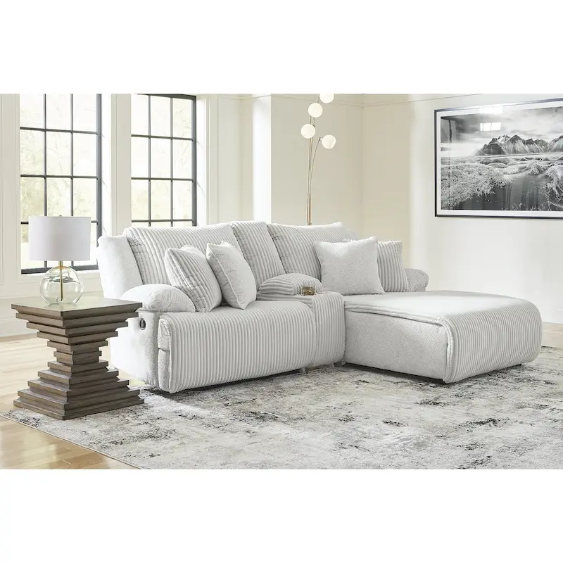 Signature Design by Ashley Top Tier 3-Piece Reclining Sectional with Chaise - 105W x 74D x 41H
