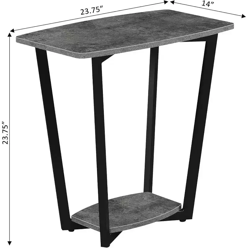 HomeStock Rectangle Metal Table Top End Table 1 -piece