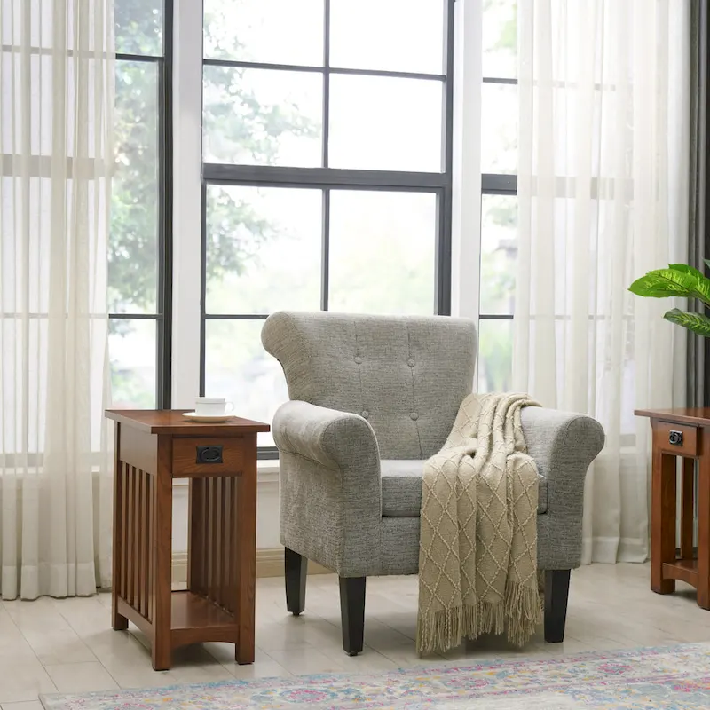 Leick Home Impeccable Transitional 1 Drawer End Table