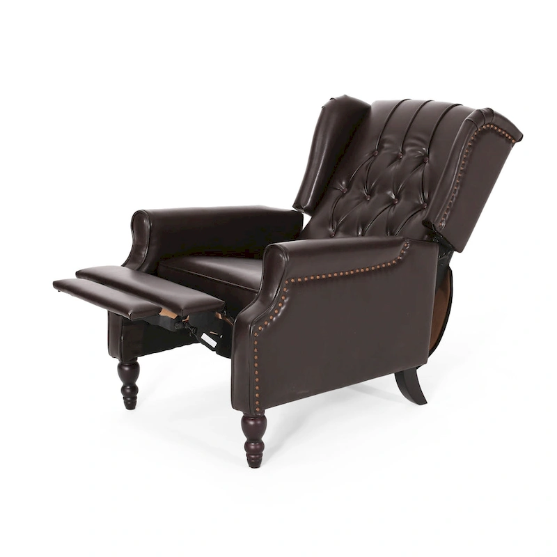 Walter Brown Bonded Leather Recliner Club Chair by Christopher Knight Home