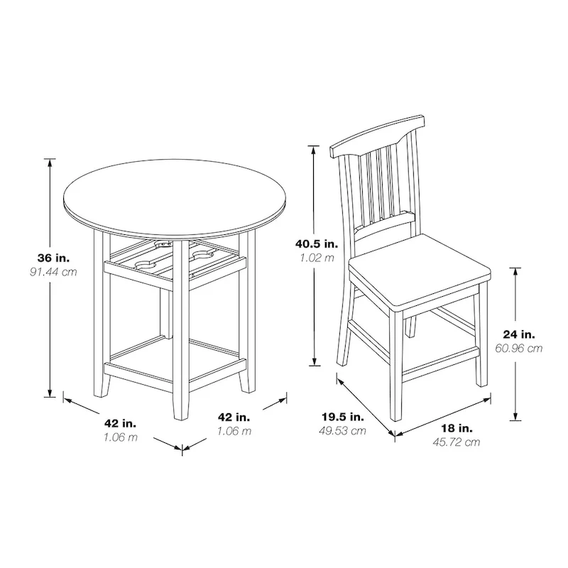 The Gray Barn Simmons Antique White and Brown 5-piece Dining Set