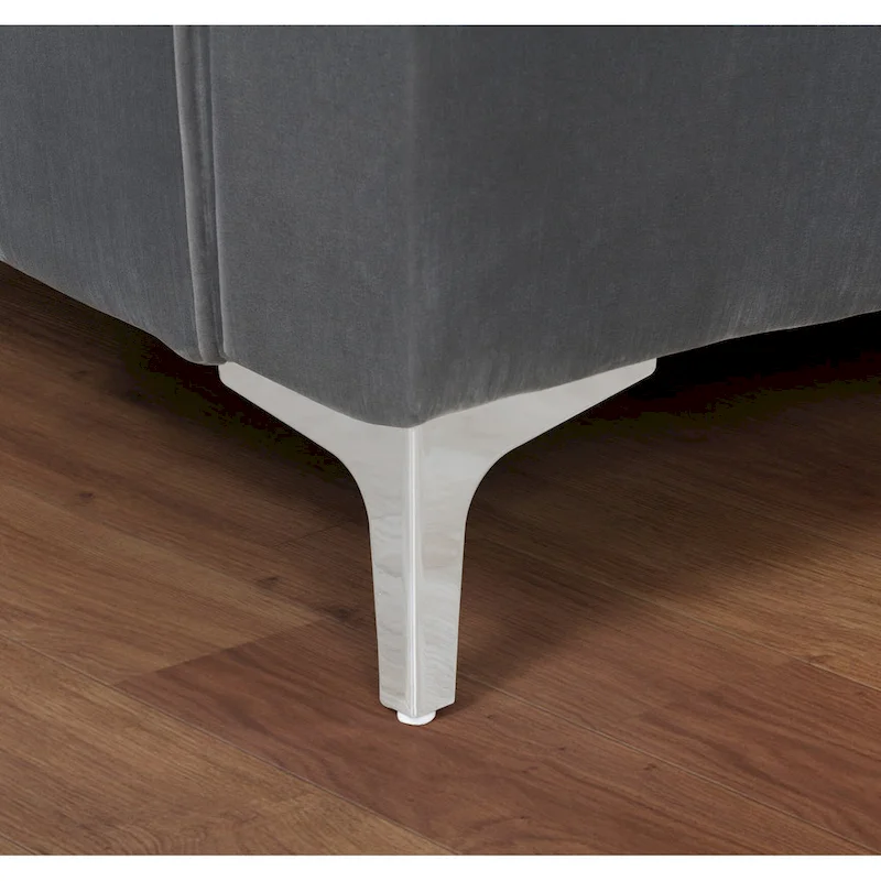 142Velvet Fabric Curve Sectional Sofa - 142