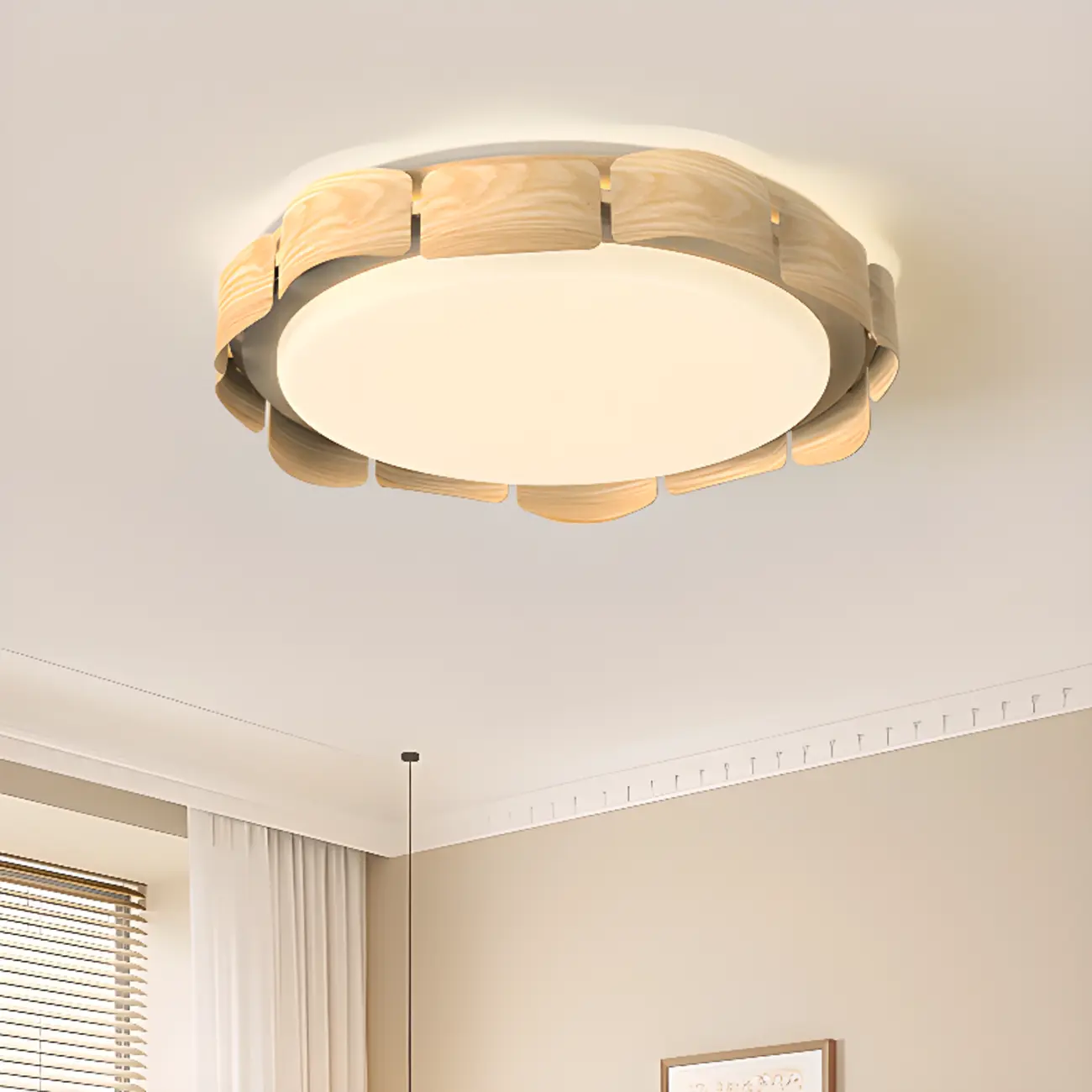 Circle Dimmable 2-Light Flush Mount Ceiling Light Fixture