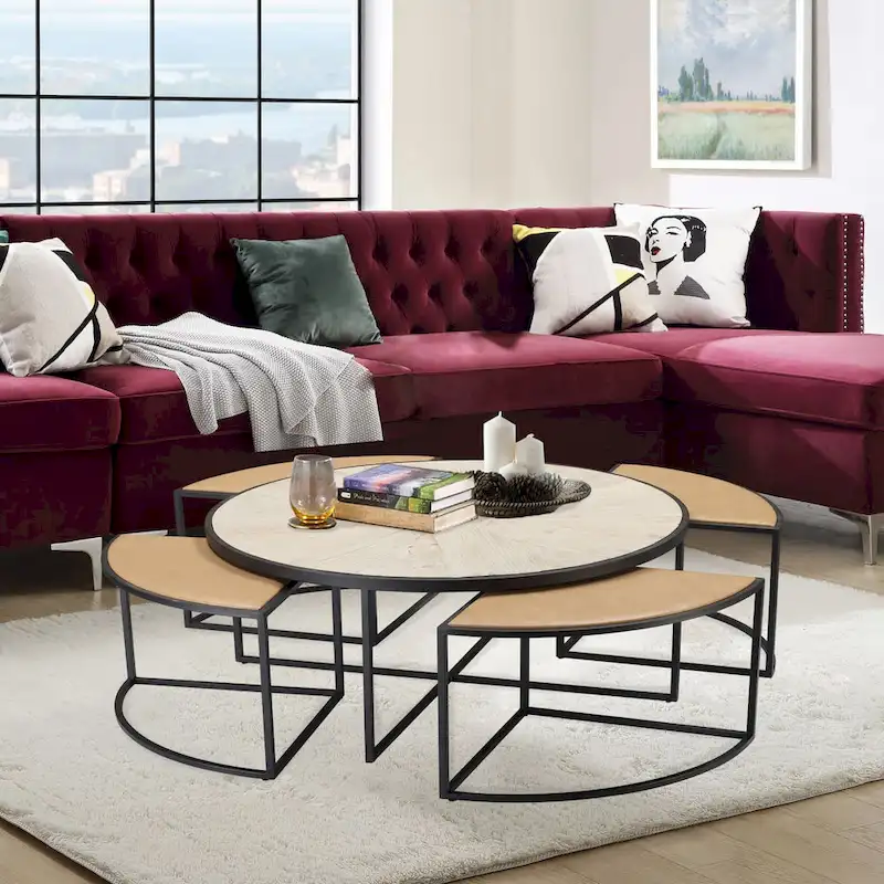 Coffee Table with Nesting Tables