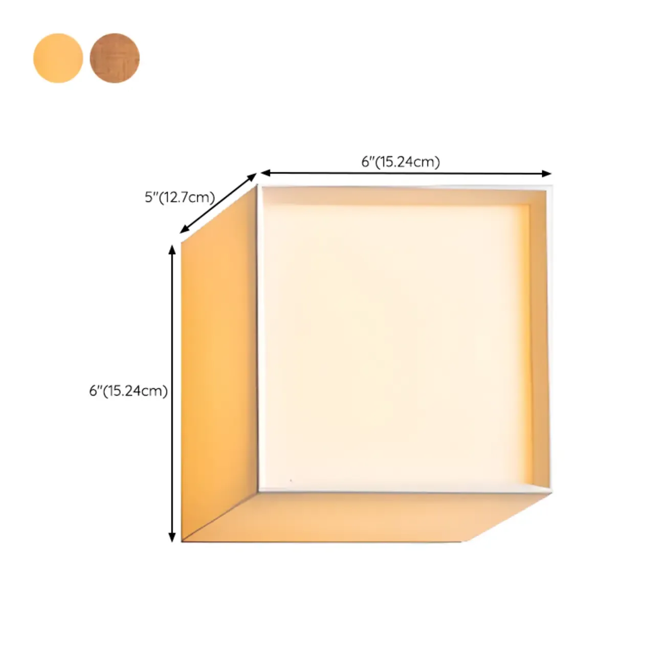 Ambient Cloth Shade Square Flush Mount Wall Sconce