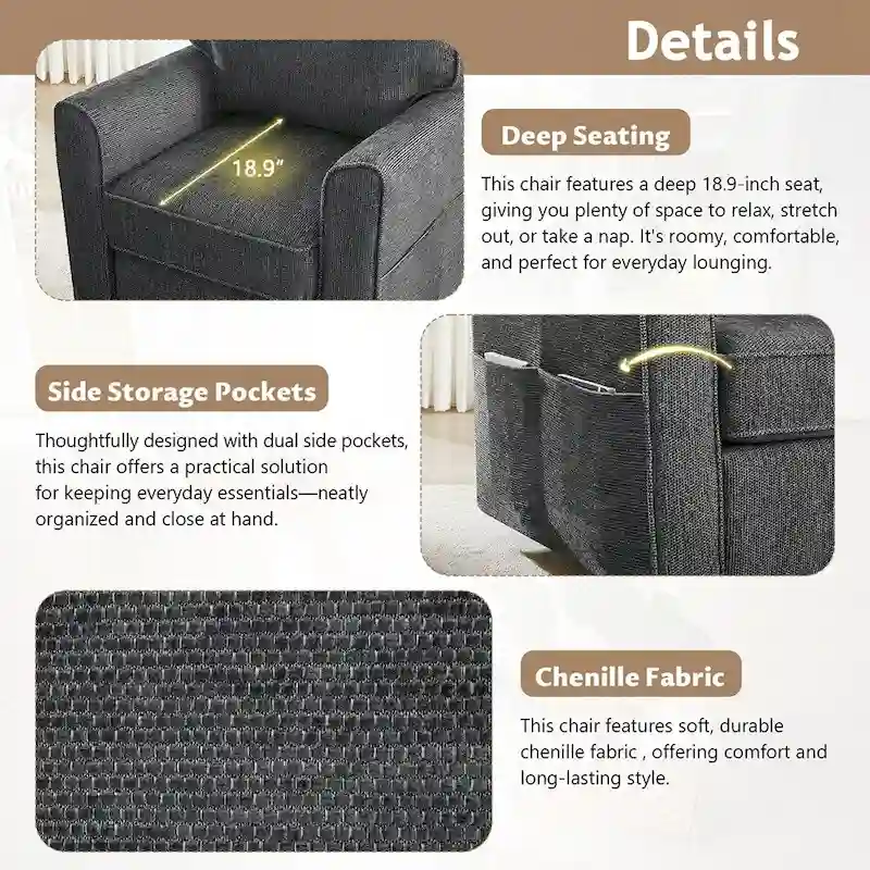 360Swivel Chair Accent Barrel Armchair